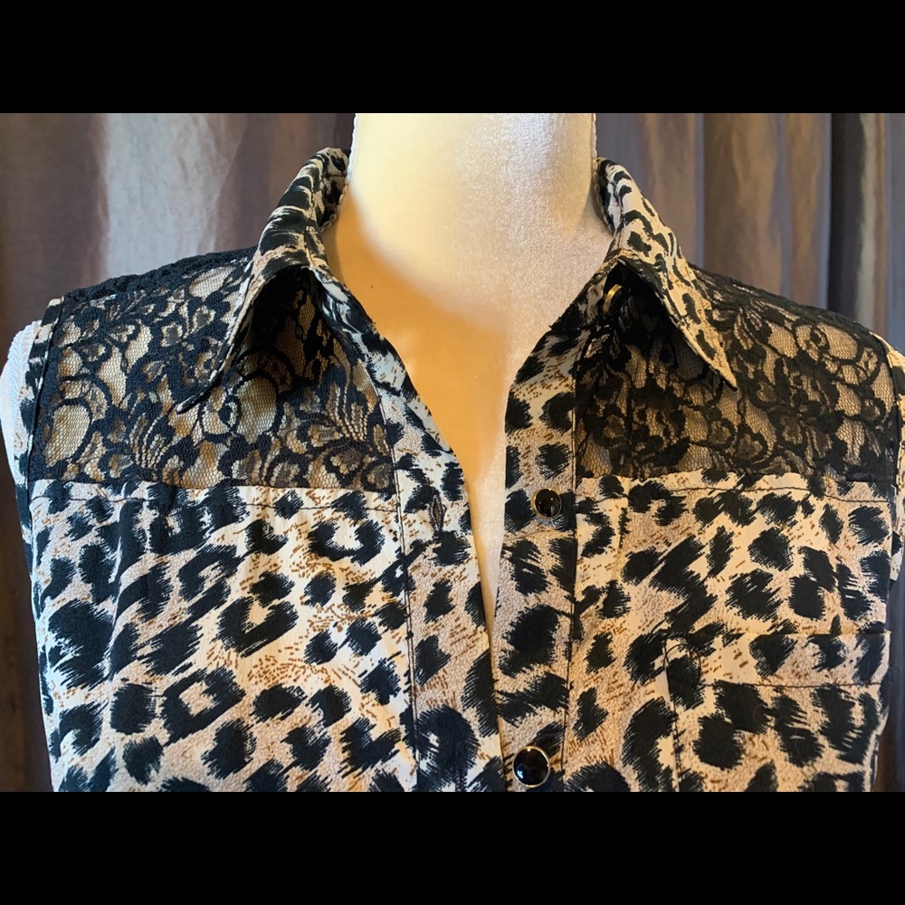 Leopard & lace dress - Picture 3 of 7